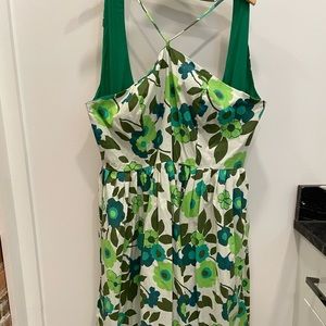 Tatyana Shirlee Green flowers Pin up style dress